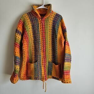 Otavalo Woven Wool Jacket, Sz L, All Colors